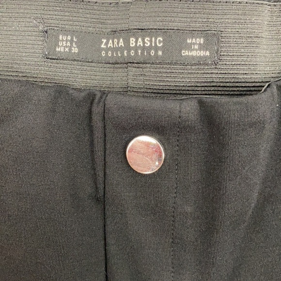 Zara Basic Black Zipper Detail Knit Leggings - Picture 15 of 16